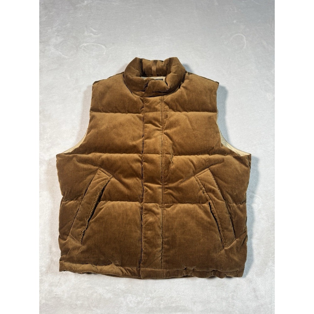 Todd Snyder Corduroy Down Puffer Vest Size Medium Brown MINT